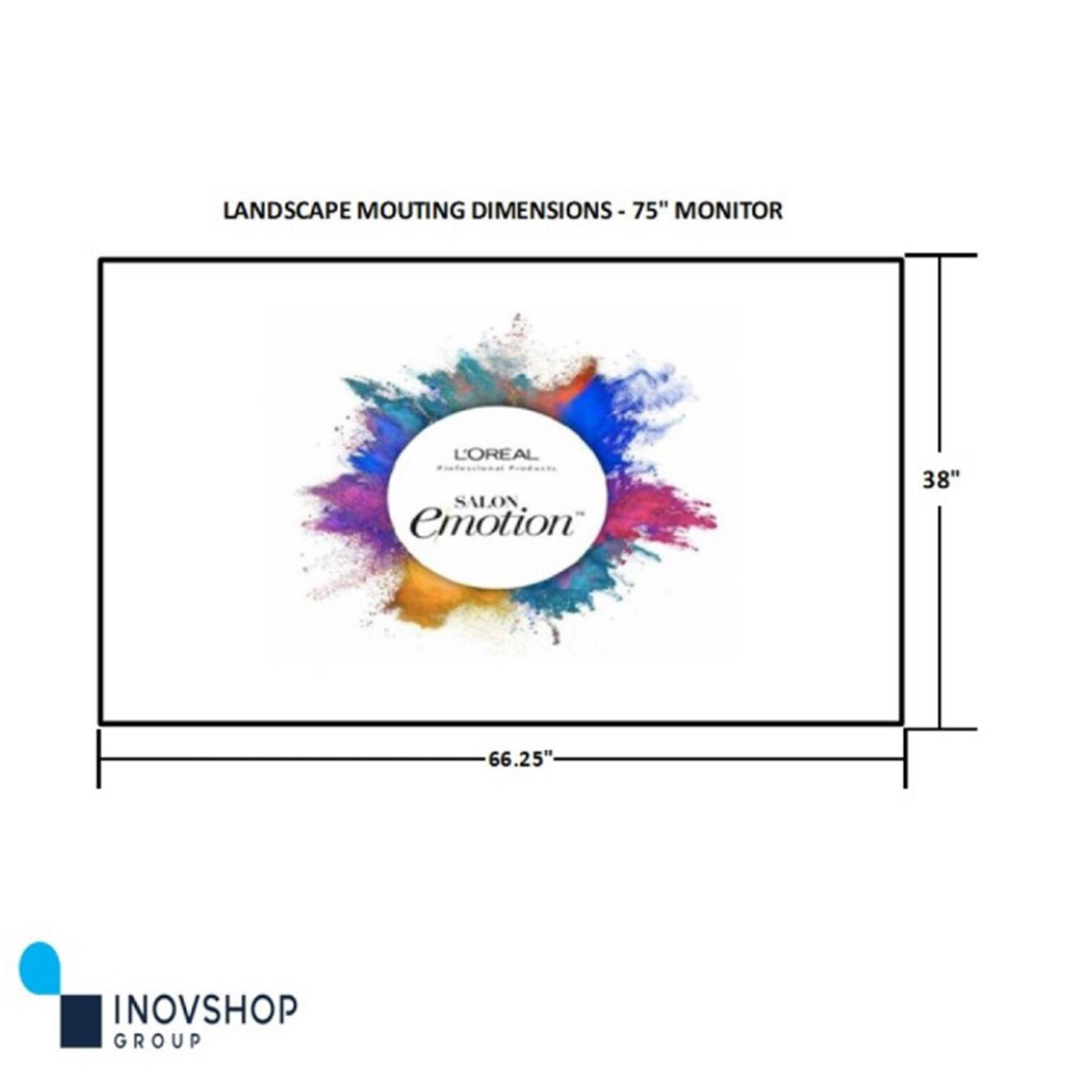 IN SALON 75", 500 nit MONITOR KIT - NORMAL LIGHT INTERIORS