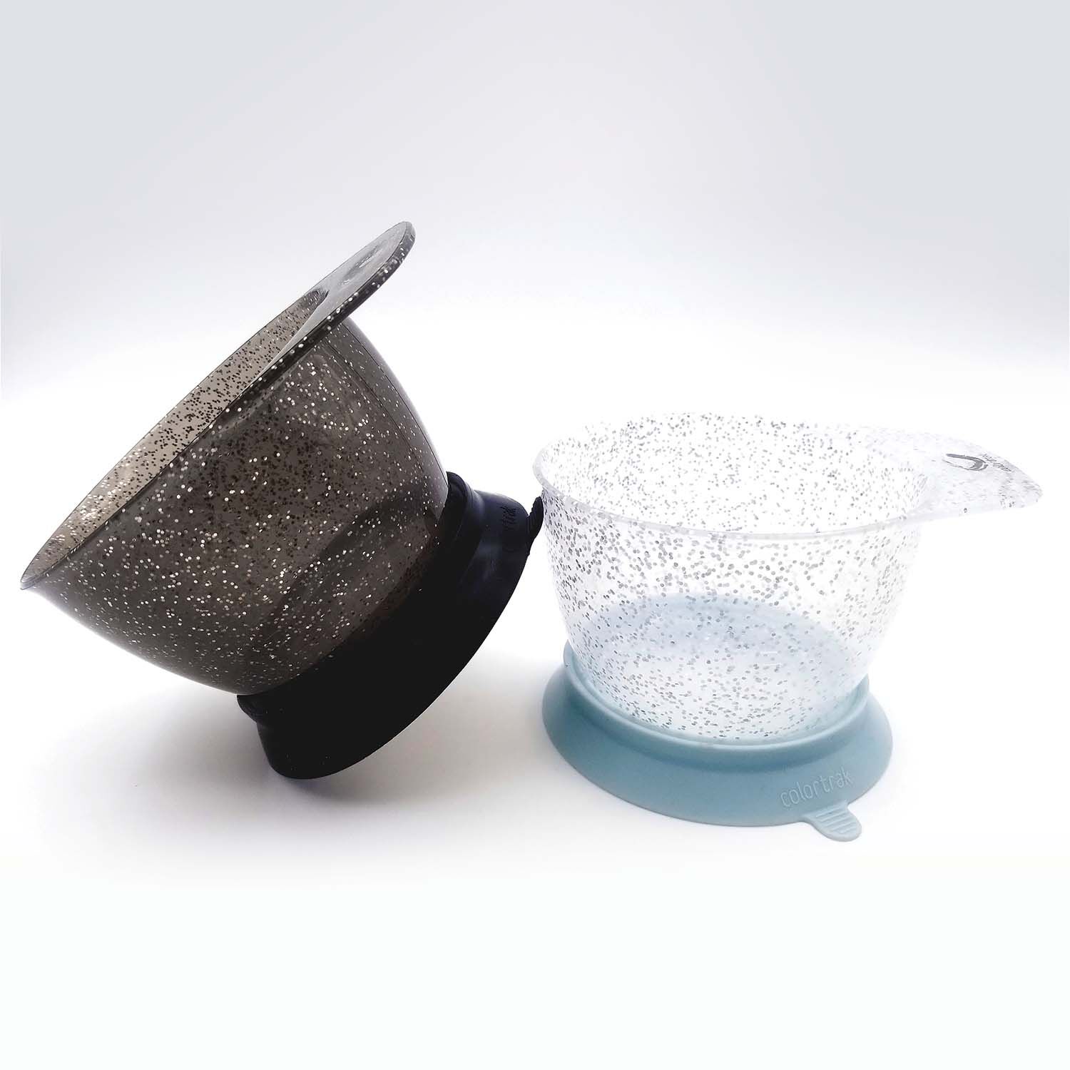Colortrak Galaxy Glitter Bowls with Removable Suction Ring (Minerva)