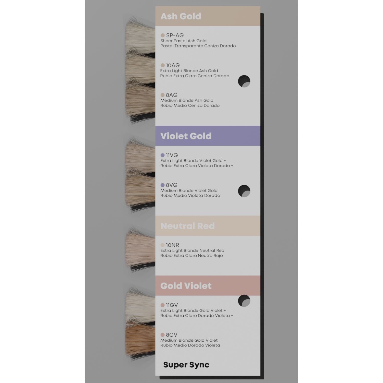 Super Sync Sparkling Blondes Swatch Page