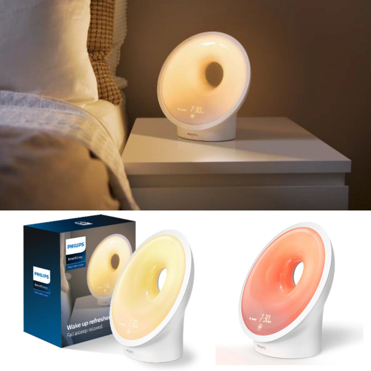 Philips SmartSleep Sleep & Wake-Up Light Therapy Lamp w/ Sunrise Alarm